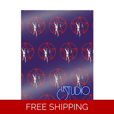 Custom Gift Wrapping Paper Le Studio White & Blue Logo Red Star Man
